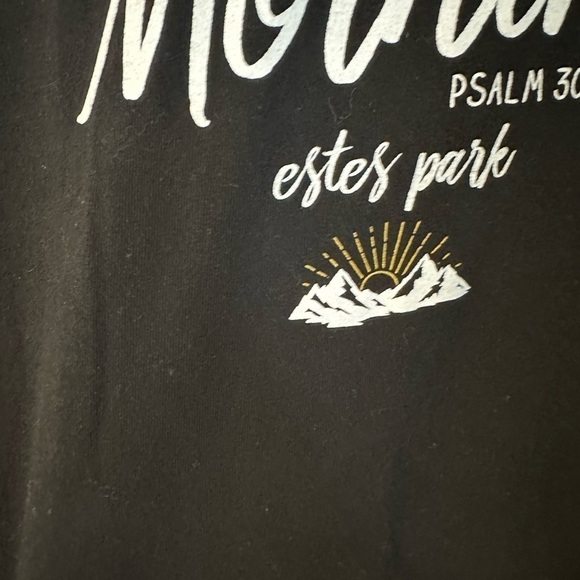 Graphic Tee Long Sleeve Black Psalms 30:5 Joy comes in the morning Size S - Picture 7 of 11